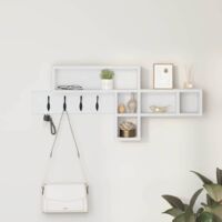 vidaXL Porte-manteau mural Blanc 100 x 12 x 43,5 cm Bois d'ingénierie
