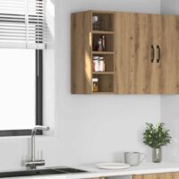 Vidaxl – Armoire suspendue Riga chêne artisanal 20 x 29,5 x 60 cm – Bois d'ingénierie résistant à l'humidité – Grand espace de rangement