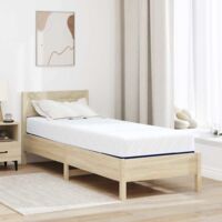 vidaXL Matelas Blanc et Bleu 70 x 200 cm Tissu jacquard