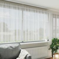 vidaXL Rideau en Dentelle Floral Blanc 160 x 400 cm Polyester
