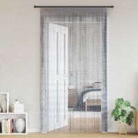 vidaXL Rideaux à fils 2 pcs gris clair 100x250 cm
