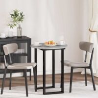 vidaXL Plateau de table Gris béton Ø 60 x 1,5 cm Bois d'ingénierie