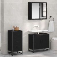 vidaXL Sideboard Black Oak 35.5 x 35 x76 cm