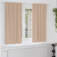 vidaXL Rideaux occultants avec anneaux 2 pcs Taupe 175 x 140 cm