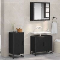 vidaXL Sideboard Black Oak 35.5 x 35 x 76 cm