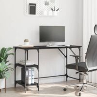 vidaXL Bureau Chêne noir 120 x 50 x 75 cm Bois d'ingénierie
