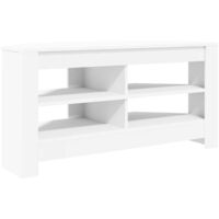 vidaXL MeubleTVd'Angle Blanc 102 x 40,5 x 45 cm Bois d'ingénierie