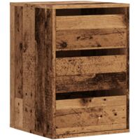 vidaXL Corner Chest of Drawers Old Wood 40x41x58 cm Engineered Wood
