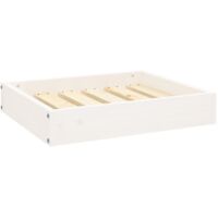 vidaXL Dog Bed White 51.5x44x9 cm Solid Wood Pine