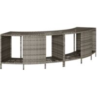 Étagères de rangement pour spa 2 pcs gris résine tressée vidaXL