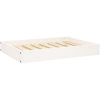 vidaXL Dog Bed White 71.5x54x9 cm Solid Wood Pine
