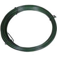 vidaXL Fil de liaison de clôture 25 m 1,4/2 mm Acier Vert