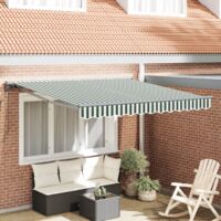vidaXL Cadre d'auvent Vert et blanc 350 x 250 cm