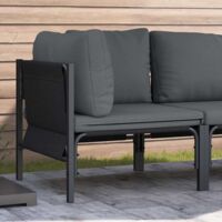vidaXL Outdoor Furniture with Cushion Anthracite 80 x 80 x 71 cm Steel