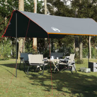 vidaXL Bâche de camping gris et orange 460x305x210 cm imperméable