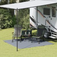 vidaXL Tent Carpet Folding Blue and Grey 250 x 250 cm Polyethylene
