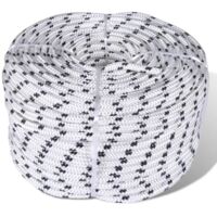 vidaXL Corde de bateau tressée en bobine Polyester 12 mm x 50 m