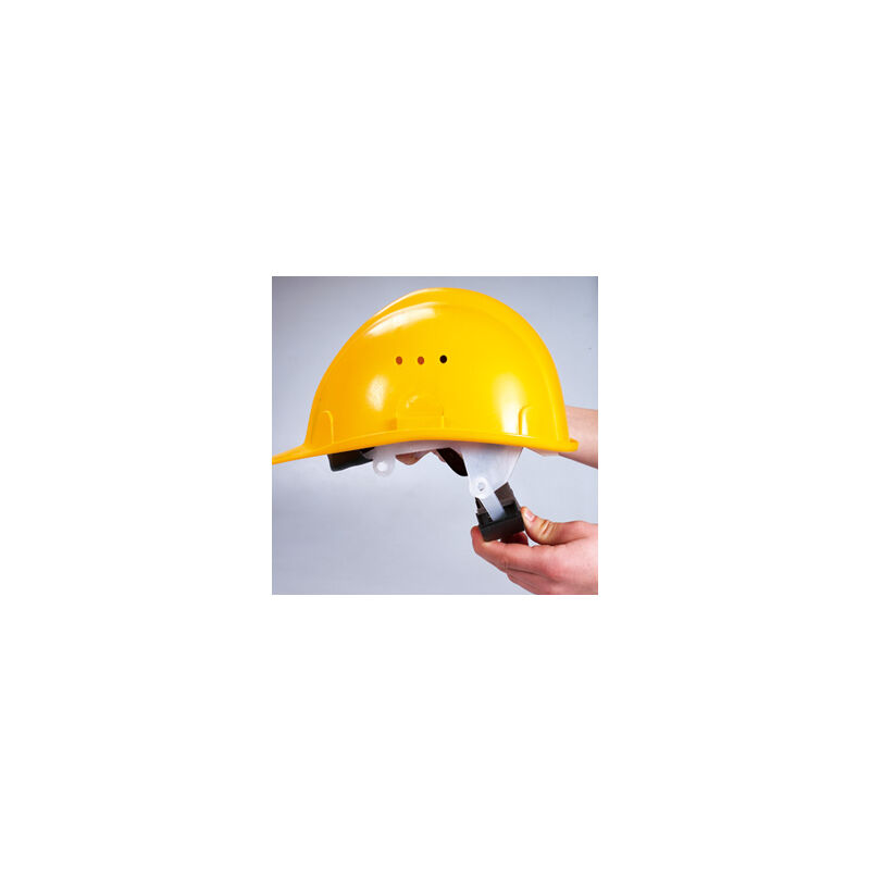 Elmetto casco protettivo da lavoro con parasudore giallo antinfortunistica 