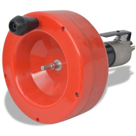 vidaXL Limpiador de tuberías de operación manual/taladro 8 m