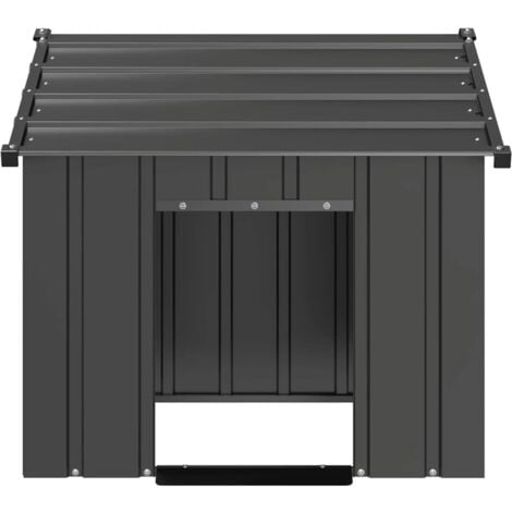 Niche pour chien avec toit noir 85x107x81 cm acier galvanisé vidaXL
