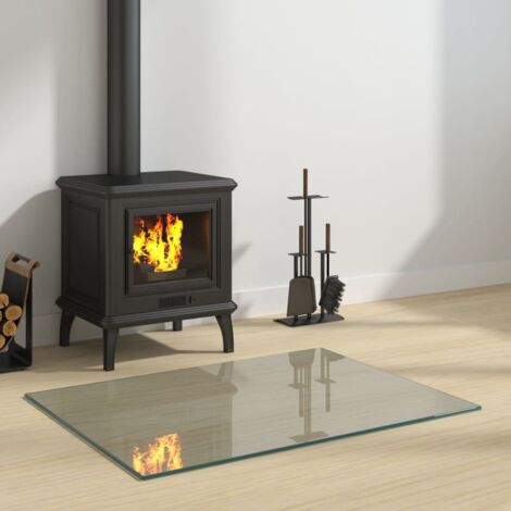 Placa de vidrio para chimenea rectangular 80x60 cm vidaXL (1/5)