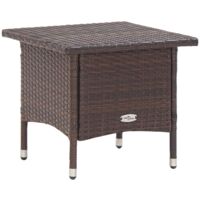 Relaxdays Mesa Jardín Efecto Ratán, Redonda, 73 X 60 Cm, Mesita De Balcón, Terraza O Exterior Plastico Y Acero Negro 92563235