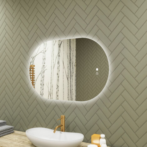 Specchio bagno LED rotondo 80 cm ARTFORMA – illuminazione regolabile Dual LED, touch, antiappannamento, luminoso | Leroy Merlin
