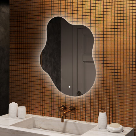 Artforma LED-Badezimmerspiegel, 74x94, Touchschalter , LED Dual, Asymmetrischer Spiegel (1/5)