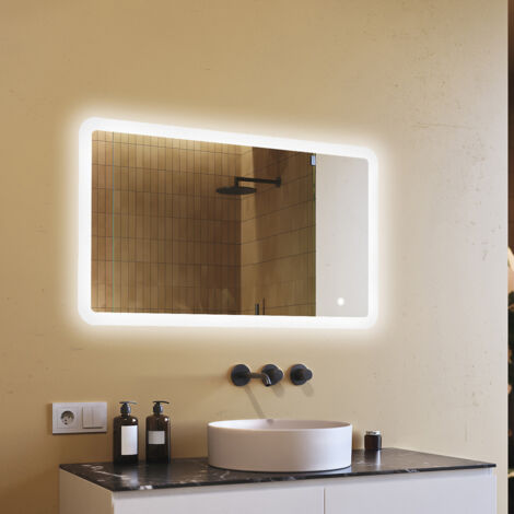 Artforma LED-Badezimmerspiegel, 120x70, Touchschalter , LED Dual, Abgerundeter Spiegel (1/5)