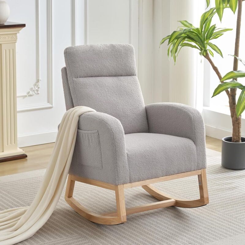 DZZTHSH Fauteuil à Bascule Avec Repose-Pieds Pour Chambre D