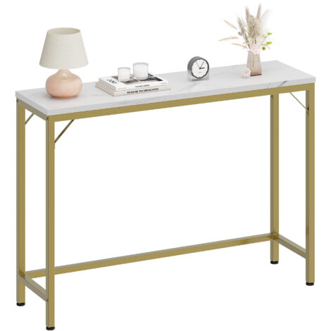 Console D'appoint En Métal, Style Rustique Marron, Table D'entrée Ou Bout De Canapé