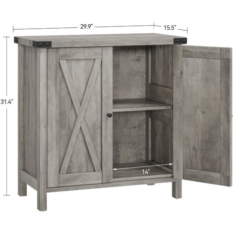 Armoire Buffet Palazzo INT Style Maison De Campagne Shabby - Blanc, 2 Portes, 5 Tiroirs - Neuf