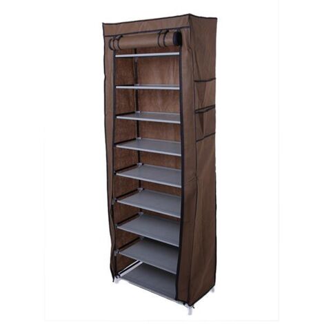 Repose-Pieds, Coffre de Rangement, Tabouret, Banc Coffre de Rangement Pliable,Pieds en Bois Massif, Canapé Pouf avec Coffre de Rangement Marron (1/5)