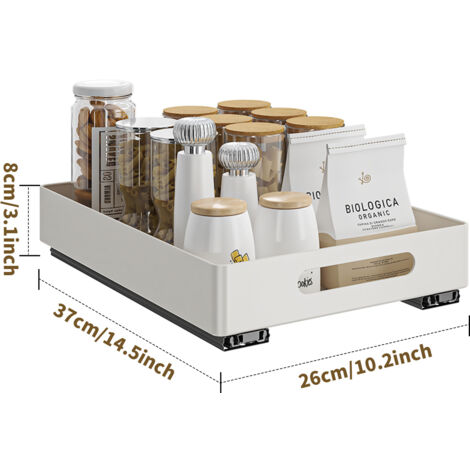 Panier Tiroir Coulissant Suspendu – 38x25x12 Cm, Pour Sous Étagère, Armoire, Rangement Sous-vêtements - 2