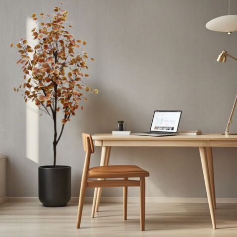 Arbre artificiel en automne - 180 cm - Érable artificiel en pot - Décoration d'intérieur et d'extérieur - Pour la maison, le bureau, le jardin - Décoration moderne (1/5)