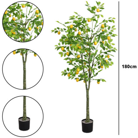 Cerisier Artificiel Décoratif Avec Pot En Ciment - 170 Cm, Fleurs En Tissu Réalistes, Sans Entretien - 8