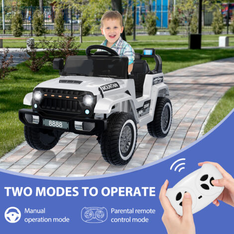 RIRICAR Voiture électrique 12V UTV Small, Blanche, Voiture Electrique RIRICAR Voiture électrique 12V UTV Small, Blanche, Voiture Electrique