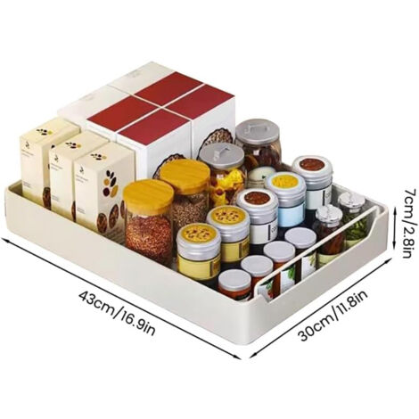 3pcs Cuisine Retirez L'organisateur D'armoire, Retirez Les Tiroirs Pour Les Armoires, Organisateur D'armoire De Salle De Bains, Glissez Les Tiroirs étagères Pour Le Garde-manger De Cuisine