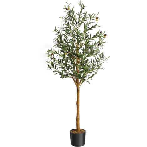 Plantes artificielles,150cm - Avec pot noir - Pour la maison, le salon, la chambre à coucher, le bureau - Décoration moderne (1/5)