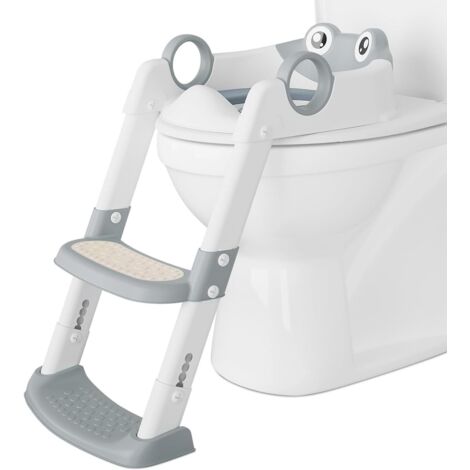 Reducteur Toilette Enfant, Rehausseur Toilette Enfant avec Marches et cousin confortable , Siège Toilette pour Garçon / Fille (1/5)