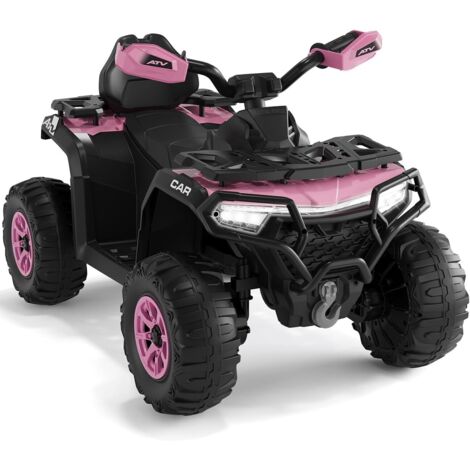Hoerfuriy – Quad électrique enfant 12V – ATV avec musique, klaxon LED, télécommande parentale – Dimensions 95x55x56cm – Pour enfants 3-8 ans