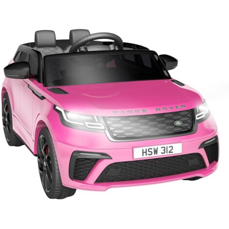 Voiture Électrique Enfant Véhicule 12 V, Range Rover,Télécommande/Klaxon/LED/Musique/USB pour Garçons, Filles (rose) (1/5)