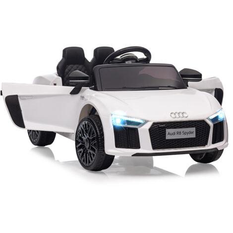 Audi R8  Voiture électrique pour enfants HL - 1818 ,Voiture Télécommandée 12V7AH 25W2 500MA batterie rechargeable 4 roues +3 ans,Blanc (1/5)