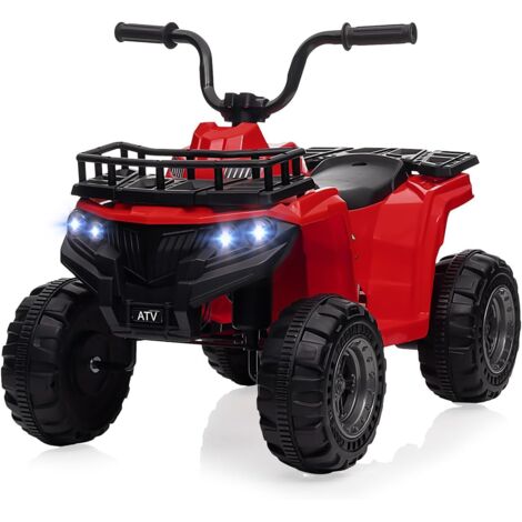 12 V Voiture électrique pour enfant - Jouet à piles - Avec télécommande, lumières LED et ceintures de sécurité - Pour garçons et filles de 2 à 6 ans,rouge (1/5)