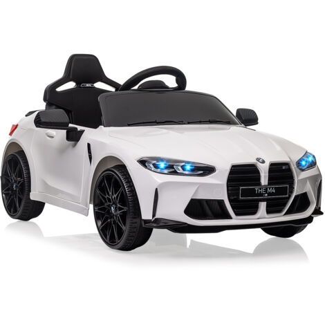 Lunsy – Voiture électrique enfant sous licence BMW M4 – Télécommande – Vitesse 8 km/h – Klaxon et LED – 12V pour conduite autonome (1/5)