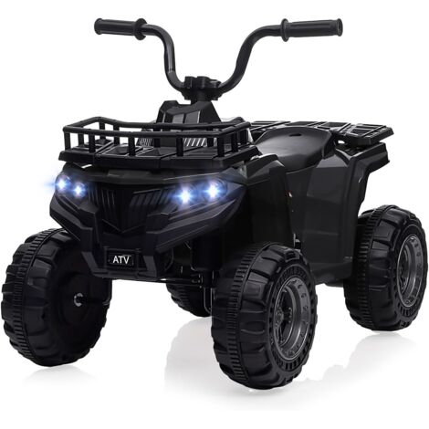 Lunsy – Voiture électrique pour enfant 12V – Télécommande, lumières LED, ceintures de sécurité – Conduite extérieure, 2 à 6 ans, noir (1/5)