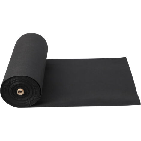 Paillage pour plante,Toile de paillage,Géotextile Toile Anti-Mauvaises Herbes en Non tissé 170g/m2 NOIR UV 6FTx300FT (1/5)