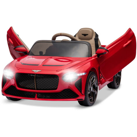 Véhicule électrique,Bentley,Voiture Télécommandée12V7AH avec télécommande, 3 vitesses, lumières LED, klaxon, jouet à piles pour enfants,Rouge (1/5)