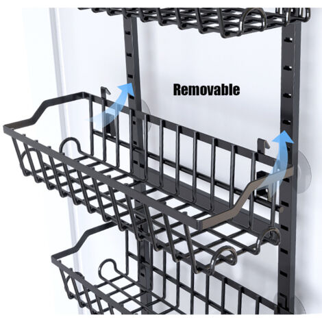 HoeBuddy Organisateur De Garde-anger Au-dessus De La Porte – Organiseur De 6 Paniers, étagère