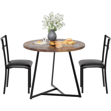 Ensemble table à manger avec 2 chaises, Table à Manger, Table à Cuisine, Pour Salle à Manger, Cuisine - Marron (1/5)